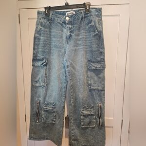 Disclosure Wide Leg Cargo Jeans – Size 11 – Y2K Style